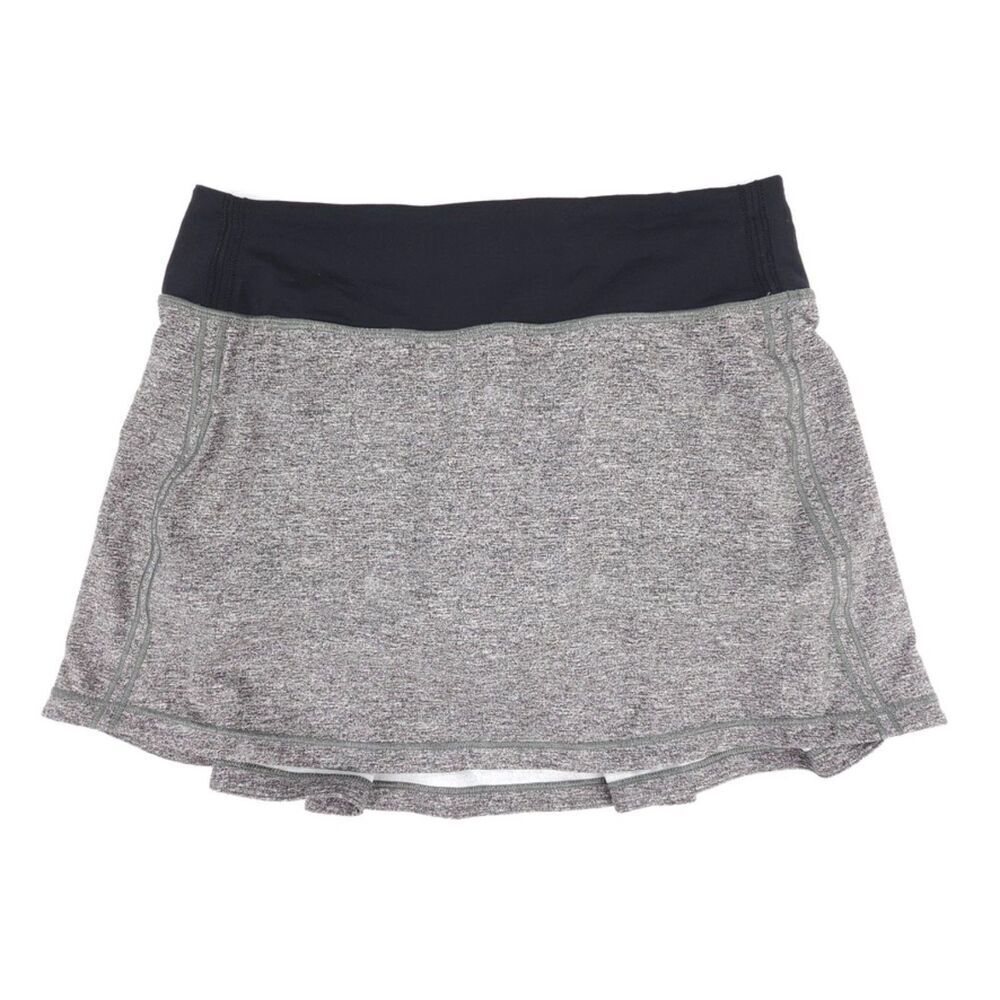 NEW Lululemon Pace Rival Skirt Tall No Panels 15" Heather Lux Multi Black Tennis